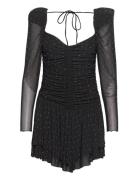 Mesh Mini Ruffle Dress ROTATE Birger Christensen Black