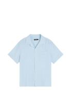 Linen Melange Ss Reg Shirt J. Lindeberg Blue