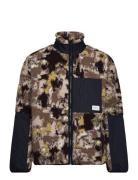 Over D Jaquard Sherpa Jacket - G Knowledge Cotton Apparel Brown