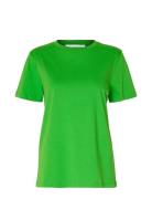 Slfmyessential Ss O-Neck Tee Selected Femme Green
