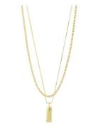 Star Recycled Necklace, 2-In-1 Set Pilgrim Gold