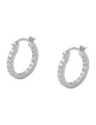 Lunar Earrings Silver/White Medium Mockberg Silver