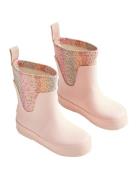 Rubber Boot Print Mist Wheat Pink
