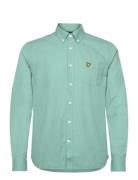 Cotton Linen Button Down Shirt Lyle & Scott Green