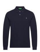 L/S Polo Shirt United Colors Of Benetton Blue