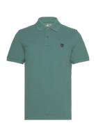 Millers River Pique Short Sleeve Polo Sea Pine Timberland Green