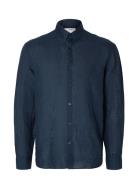 Slhregkylian-Linen Shirt Ls Classic Noos Selected Homme Navy