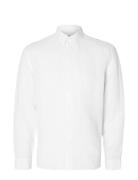 Slhregkylian-Linen Shirt Ls Classic Noos Selected Homme White