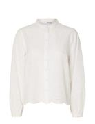 Slftatiana L/S Embr Shirt Noos Selected Femme White