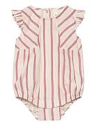 Romper Yd Stripe En Fant Pink