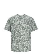 Jorlafayette Aop Tee Ss Crew Neck Ln Jack & J S Khaki