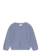 Knit Pockets Sweater Mango Blue