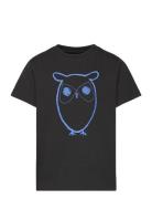 Regular Big Owl T-Shirt - Gots/Vega Knowledge Cotton Apparel Black
