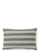 Outdoor Stripe Cushion Compliments Green