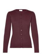 A8661, Milasz R-Neck Cardigan Saint Tropez Burgundy