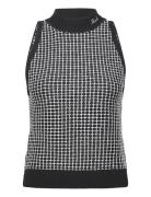 Sleeveless Boucle Knit Top Karl Lagerfeld Black