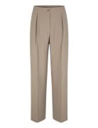 Fique Wide Trousers Second Female Beige