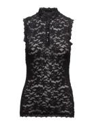 Full Lace Top W/ Buttons Rosemunde Black