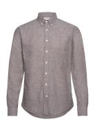 Linen/Cotton Shirt L/S Lindbergh Grey
