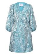 Msalika Short Wrap Dress Minus Blue