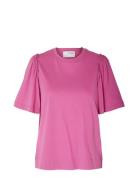 Slfpenelope 2/4 Ruffle Tee Selected Femme Pink