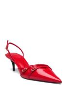 Slingback Heeled Shoes With Buckle Mango Red