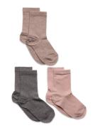 Cotton Rib Socks - 3-Pack Mp Denmark Patterned