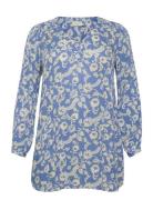 Kcami Ls Tunic Printed Kaffe Curve Blue