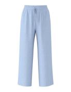 Slfviva-Gulia Hw Long Linen Pant Selected Femme Blue