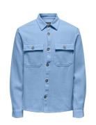 Onsmar Ovr Solid Ls Shirt Fd ONLY & SONS Blue