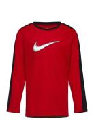 B Nk All Day Play Ls Knit Top Nike Red