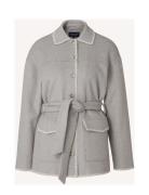 Miriam Wool Blend Blanket Stitch Jacket Lexington Clothing Grey