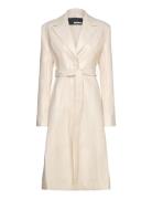 Textured A-Line Coat ROTATE Birger Christensen Cream