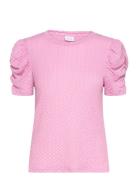 Vianine S/S Puff Sleeve Top - Noos Vila Pink