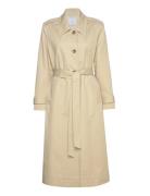 Cotton Trench Coat With Shirt Collar Mango Beige