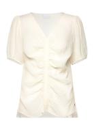 Blouse With Ruching Coster Copenhagen Cream