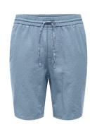 Onslinus 0007 Cot Lin Shorts Noos ONLY & SONS Blue