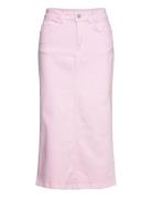 Nmkath Nw Color Midi Side Slit Skirt NOISY MAY Pink