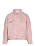 Denim Jacket With Pockets Mango Pink