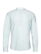 Onscaiden Ls Halfplackt Linen Shirt Noos ONLY & SONS Blue