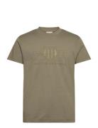 D1. Tonal Archive Shield T-Shirt GANT Khaki
