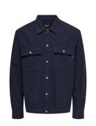 Onskennet Ls Linen Overshirt Noos ONLY & SONS Navy