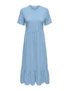 Onlmay Life S/S Peplum Calf Dress Jrs ONLY Blue