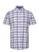 Short Sleeve Slub Check Shirt Sebago Blue