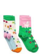 2-Pack Kids Poodle & Flowers Socks Happy Socks Patterned