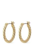 Cece Recycled Twisted Hoop Earrings Pilgrim Gold