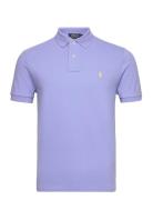 Custom Slim Fit Mesh Polo Shirt Polo Ralph Lauren Blue