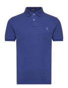 Custom Slim Fit Mesh Polo Shirt Polo Ralph Lauren Blue