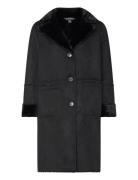 Faux-Shearling & Faux-Suede Coat Lauren Ralph Lauren Black