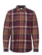 Heavy Twill Check Overshirt GANT Burgundy